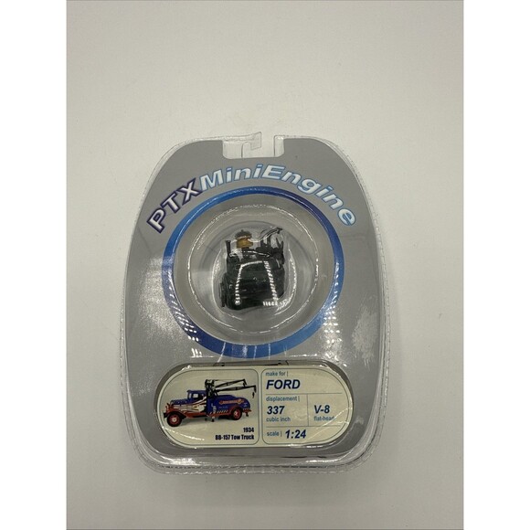 PTX MINI ENGINE 1934 FORD BB-157 TOW TRUCK 1:24 337 CUBIC INCH V-8 FLAT HEAD - Picture 11 of 11